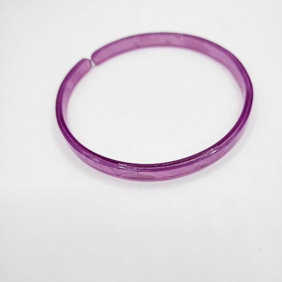 Purple PlumFaux Tortoiseshell Bangle Bracelet - Picture 5 of 6